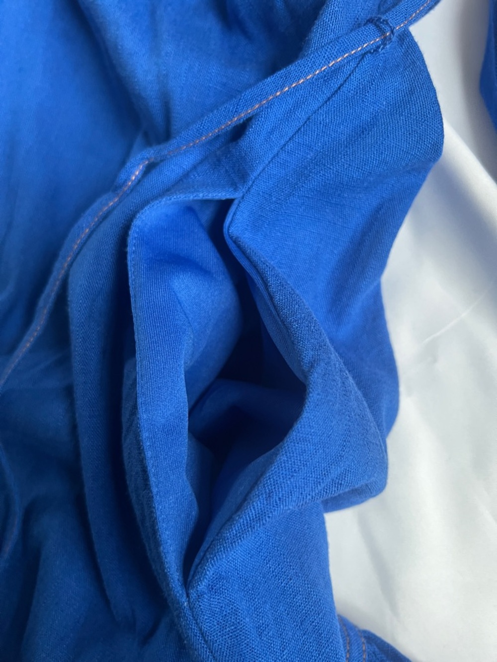 Nine West Button-Front Royal Blue Dress Contrast Stitching Sz S Campus Prairie - Picture 10 of 10